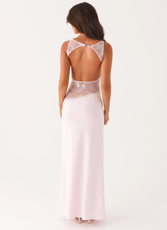 Noelia | Robe Maxi Élégante avec Dos Nu et Détails en Dentelle